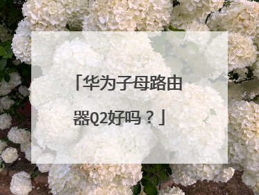 华为子母路由器Q2好吗?
