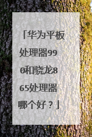 华为平板处理器990和骁龙865处理器哪个好？