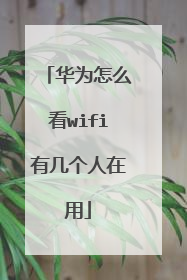 华为怎么看wifi有几个人在用