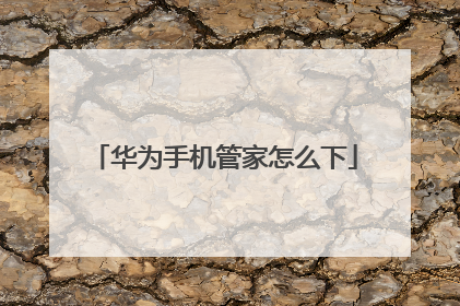 华为手机管家怎么下