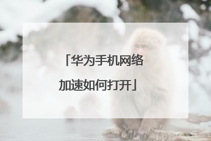 华为手机网络加速如何打开