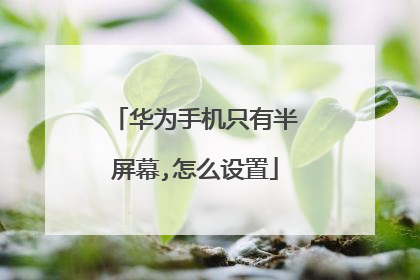 华为手机只有半屏幕,怎么设置