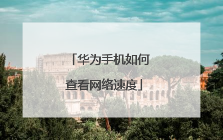 华为手机如何查看网络速度
