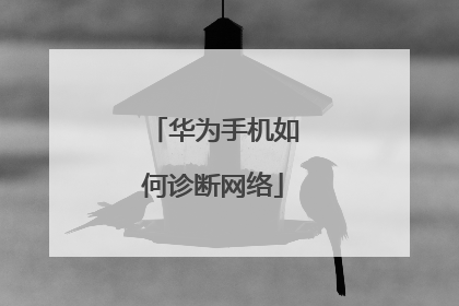 华为手机如何诊断网络