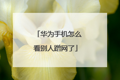 华为手机怎么看别人蹭网了
