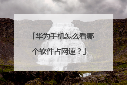 华为手机怎么看哪个软件占网速?