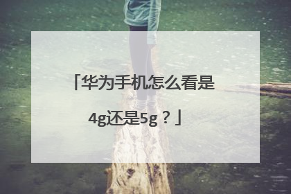 华为手机怎么看是4g还是5g?