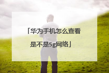 华为手机怎么查看是不是5g网络