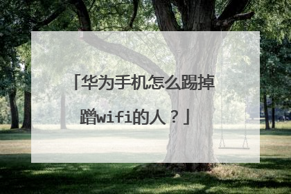 华为手机怎么踢掉蹭wifi的人？
