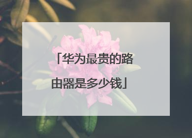 华为最贵的路由器是多少钱