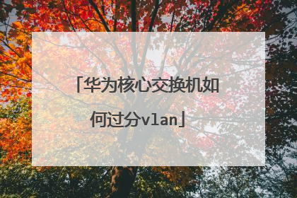 华为核心交换机如何过分vlan