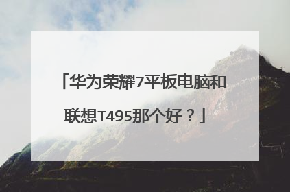 华为荣耀7平板电脑和联想T495那个好?