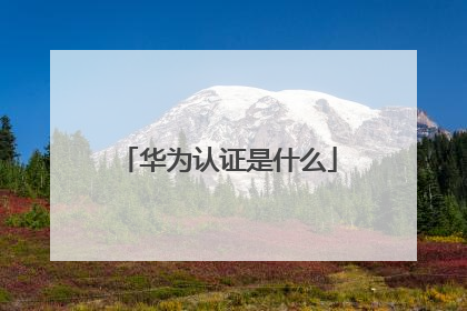 华为认证是什么