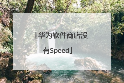 华为软件商店没有Speed