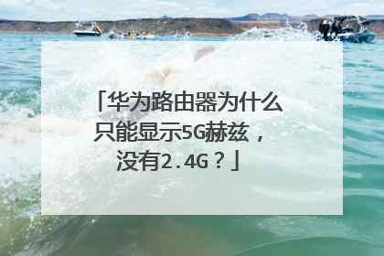 华为路由器为什么只能显示5G赫兹,没有2.4G?
