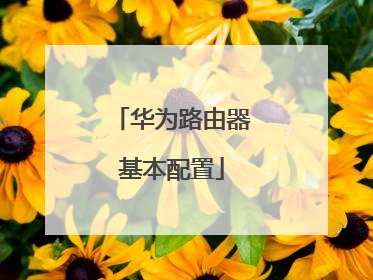 华为路由器基本配置