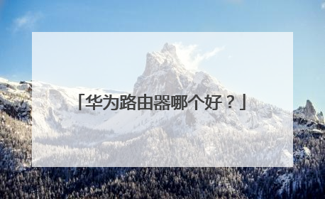 华为路由器哪个好？