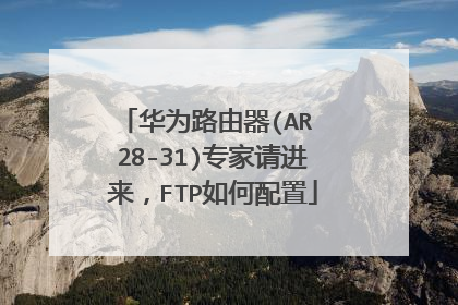 华为路由器(AR 28-31)专家请进来,FTP如何配置