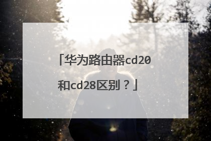 华为路由器cd20和cd28区别？