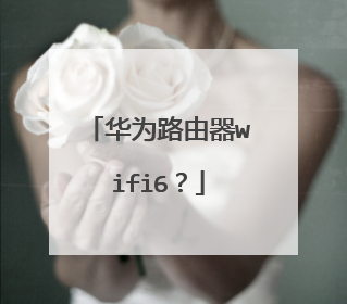 华为路由器wifi6？