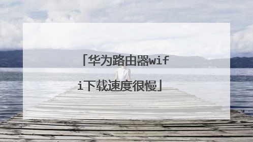 华为路由器wifi下载速度很慢