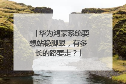 华为鸿蒙系统要想站稳脚跟，有多长的路要走？