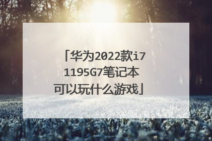 华为2022款i7 1195G7笔记本可以玩什么游戏