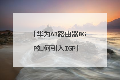 华为AR路由器BGP如何引入IGP