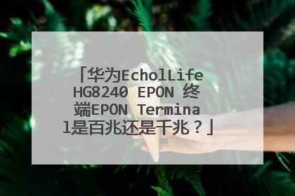 华为EcholLife HG8240 EPON 终端EPON Terminal是百兆还是千兆?
