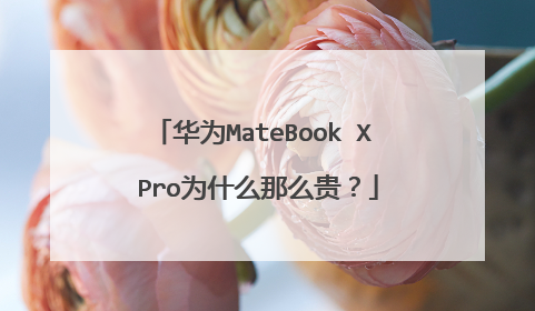 华为MateBook X Pro为什么那么贵?