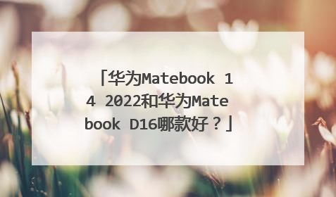 华为Matebook 14 2022和华为Matebook D16哪款好?