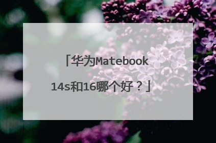 华为Matebook14s和16哪个好?