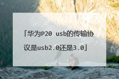 华为P20 usb的传输协议是usb2.0还是3.0