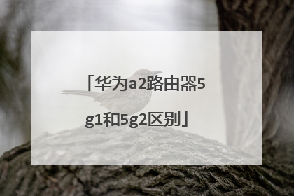 华为a2路由器5g1和5g2区别