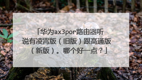 华为ax3por路由器听说有凌霄版(旧版)跟高通版(新版)。哪个好一点?