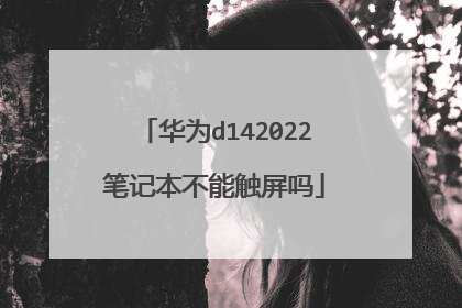 华为d142022笔记本不能触屏吗