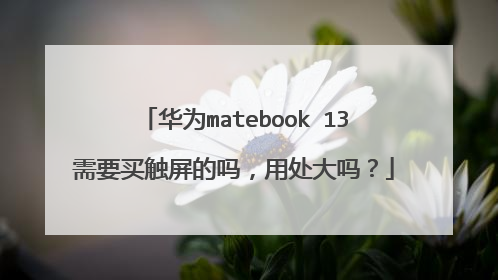 华为matebook 13需要买触屏的吗,用处大吗?