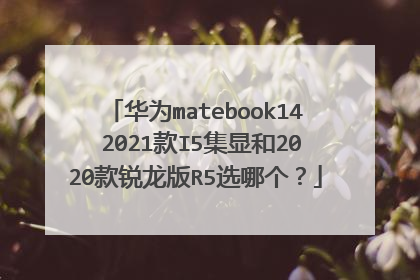 华为matebook14 2021款I5集显和2020款锐龙版R5选哪个?