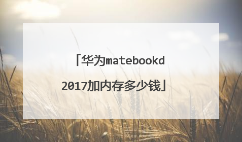 华为matebookd2017加内存多少钱