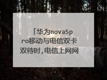 华为nova5pro移动与电信双卡双待时,电信上网网速是几个G?