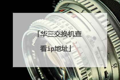 华三交换机查看ip地址