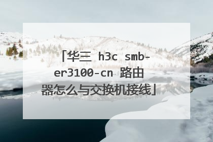 华三 h3c smb-er3100-cn 路由器怎么与交换机接线
