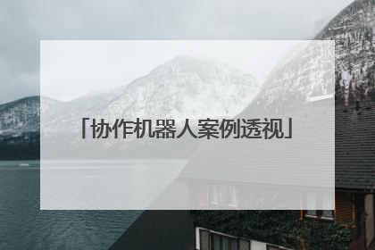 协作机器人案例透视