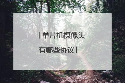 单片机摄像头有哪些协议