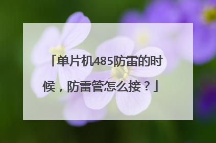 单片机485防雷的时候，防雷管怎么接？
