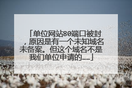 单位网站80端口被封,原因是有一个未知域名未备案。但这个域名不是我们单位申请的……