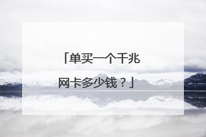 单买一个千兆网卡多少钱？