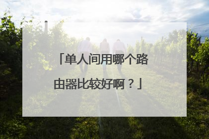 单人间用哪个路由器比较好啊?