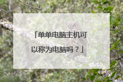 单单电脑主机可以称为电脑吗?