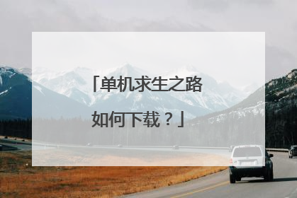 单机求生之路如何下载?